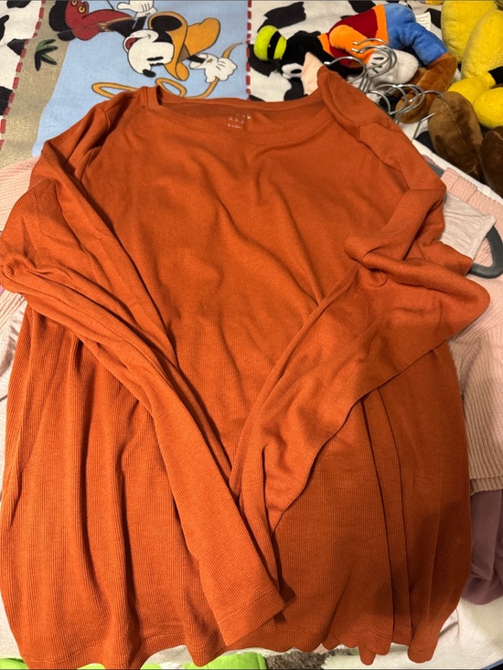 a new day Tops - Women's Lightweight Crewneck Burnt Orange